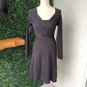 PrAna Tally Black Breathe Faux Wrap Dress